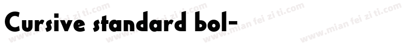 Cursive standard bol字体转换